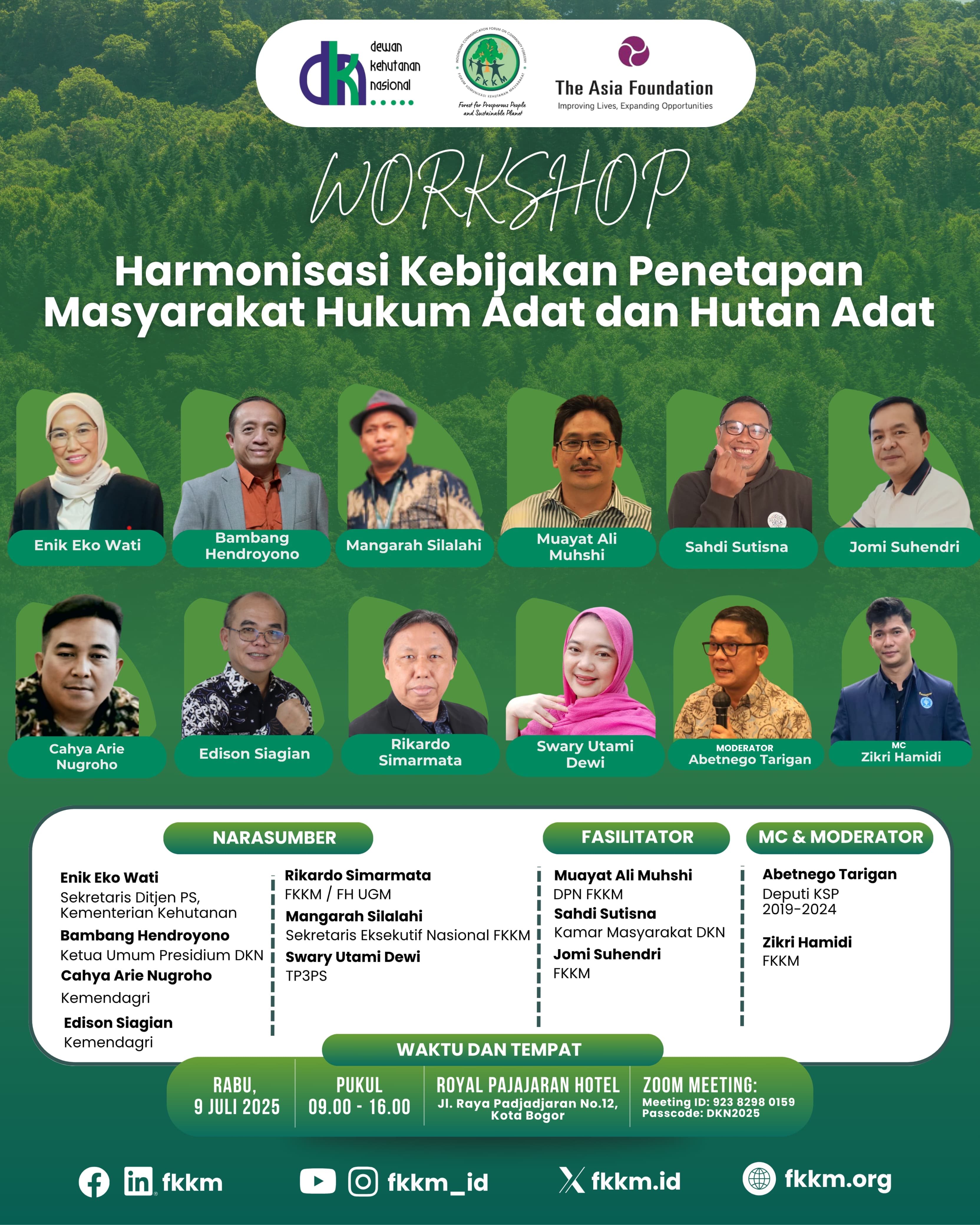 Workshop Harmonisasi Kebijakan Penetapan Masyarakat Hukum Adat dan Hukum Adat Simpulkan Permen LHK No. 9/2021 Harus Direvisi
